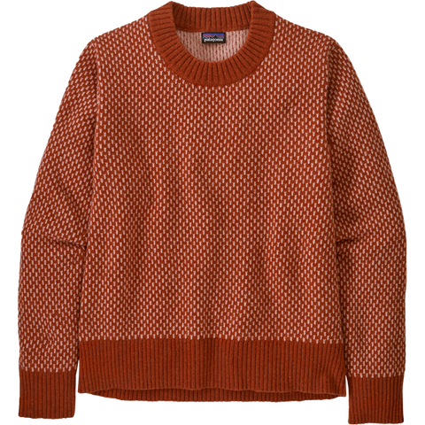 Patagonia Women's Recycled Wool-Blend Crewneck Sweater - Ridge: Burl Red