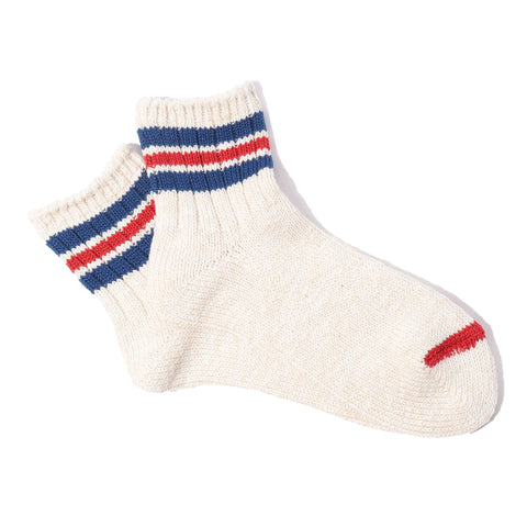 Anonymous Ism - Stripes short slub socks - Off White
