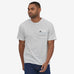 Patagonia Men's Line Logo RIdge Stripe Pocket T-Shirt - White