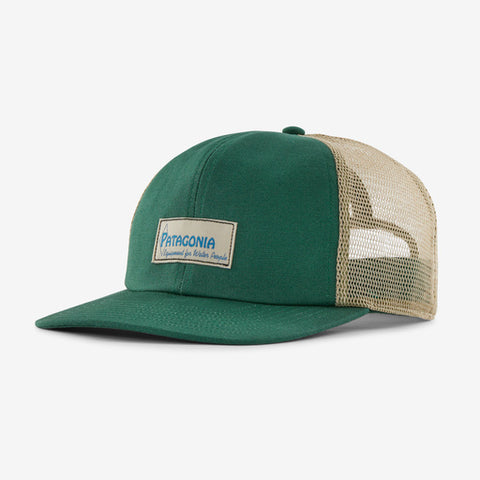 Patagonia- Relaxed Trucker Hat- Water People Label: Conifer Green