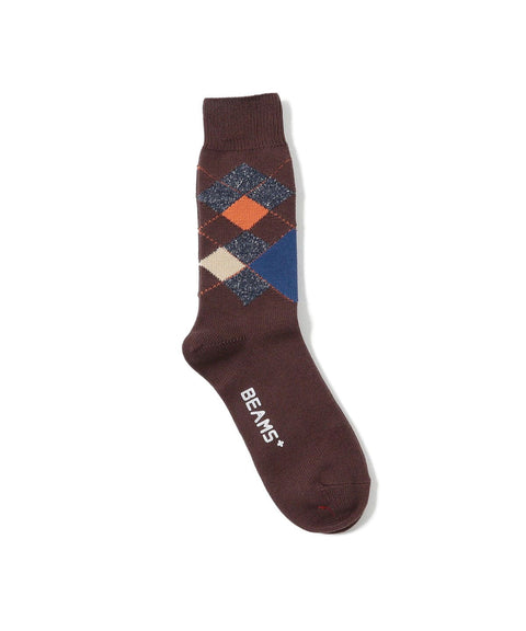 Beams Plus - Argyle Socks - Brown