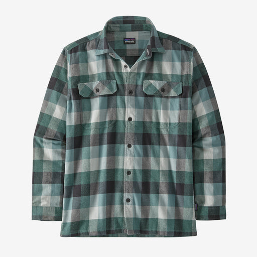 Patagonia Men's Men's Long-Sleeved Organic Cotton Midweight Fjord Flannel Shirt - Guides: Nouveau Green