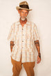 Dr. Collectors OAXACA SHIRT LINEN COTTON MADRAS 4 OZ - WASHED RECYCLED PINK ABALONE SHELL BUTTONS