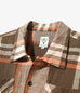 South2 West8 6 Pocket Shirt - Cotton Boiled Cloth / Big Plaid - Light Brown