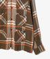 South2 West8 6 Pocket Shirt - Cotton Boiled Cloth / Big Plaid - Light Brown