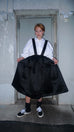 Comme des Garçons Comme des Garçons (CDGCDG) Ladies Suspender Skirt { RL-A009-051-3 } - Black x Black