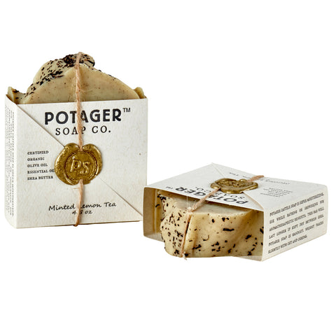 Potager - Bar Soap - Minted Lemon Tea - With Certified Organic Ingredients