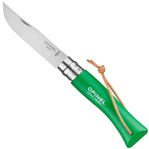 Opinel No.07 Stainless Steel Pocket Knife with Lanyard (Various Colors)