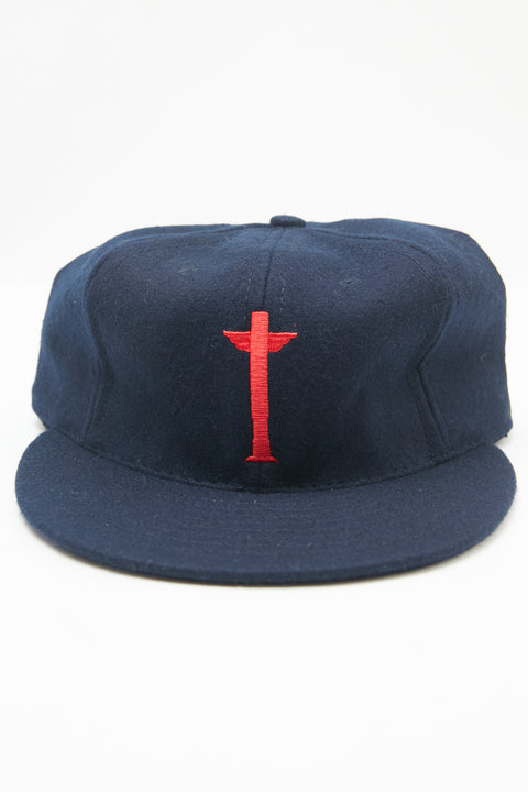 Ebbets x Totem Brand Co. Cap - Navy/Red Wool - EXCLUSIVE