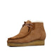 Clarks Women's Shearling Wallabee Boot - Tan with Lined Leather