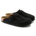 Birkenstock Boston Soft Footbed Suede Leather - Black